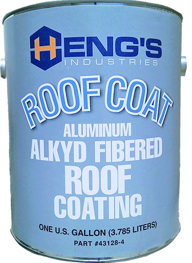 Silver Metal Alkyd Fibered Roof Coating Can - Front View | United RV Parts
