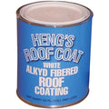 White Alkyd Fibered RV Roof Coating 1-Quart Can - Front View | United RV Parts