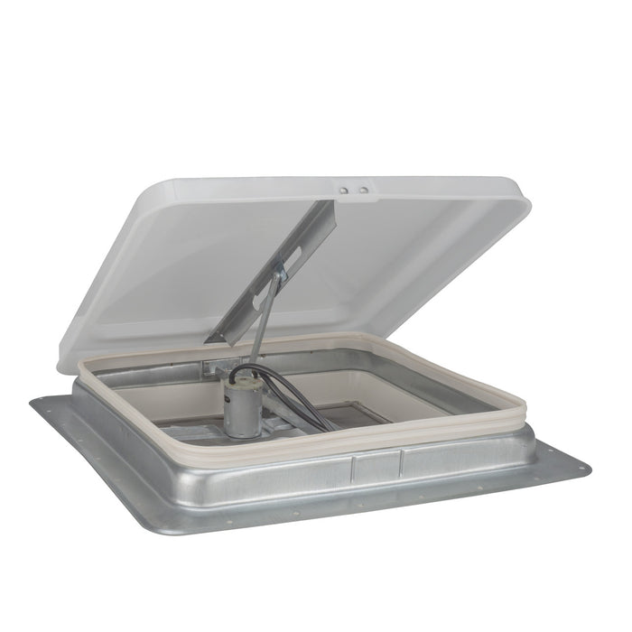 White Hengs RV Roof Vent 71112A-C1 - Open Side View | United RV Parts