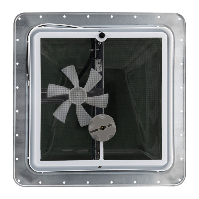 White RV Roof Vent with Fan - Bottom View 14x14 Opening | United RV Parts