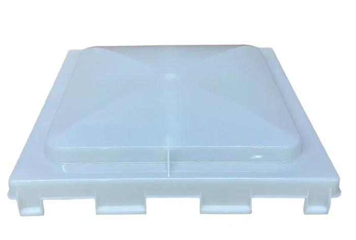 White Plastic Jensen RV Roof Vent Cover J291RWH-C - Top View | United RV Parts