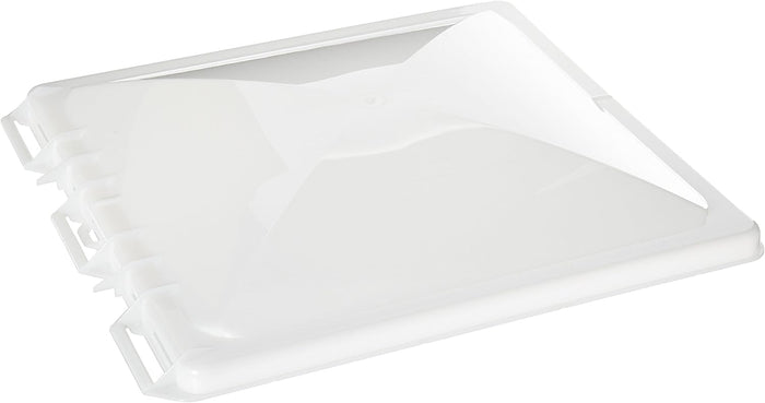 White Jensen RV Roof Vent Cover J7291RWH-C - Angled View | United RV Parts