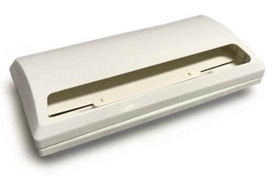 White Plastic RV Range Exhaust Vent Cover - 3/4 Angle View | United RV Parts