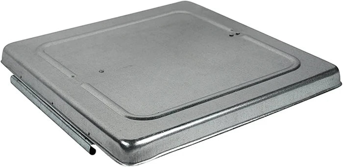Grey Metal RV Roof Vent 90114-C1 - Top Angle View | United RV Parts