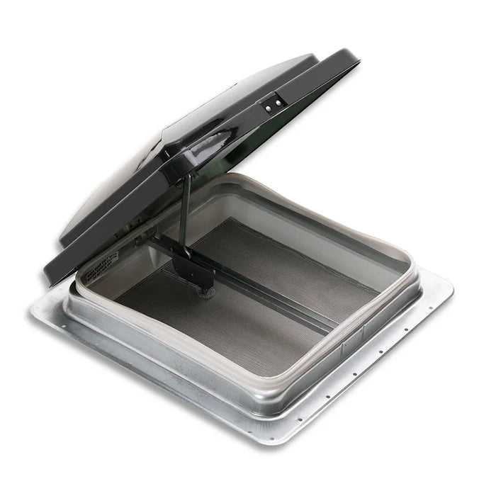 Smoke Hengs 14x14 RV Roof Vent - Open Side View | United RV Parts