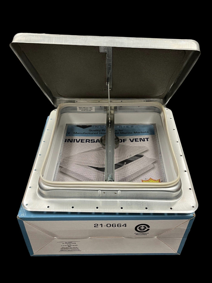 White Metal Hengs 75111-C1 RV Roof Vent - Open Box View | United RV Parts
