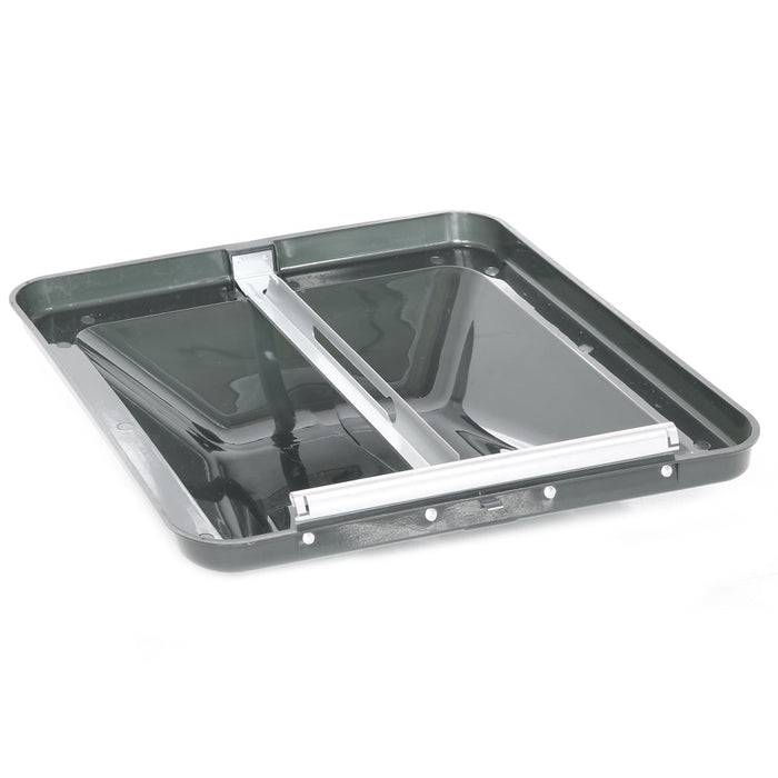Smoke Plastic RV Roof Vent Lid 90112A-C1 - Underside View with Slide Bar | United RV Parts