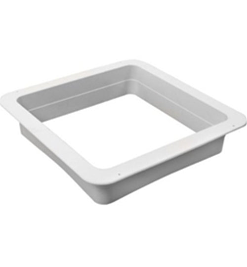 White Plastic RV Roof Vent Trim Ring 90090B - Angled Top View | United RV Parts