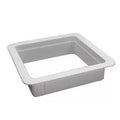 White Plastic RV Roof Vent Trim Ring - Angled View | United RV Parts