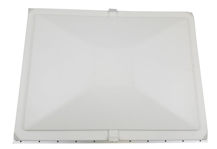 White Hengs RV Escape Hatch Replacement Lid 90088-C1 with Black Seal Gasket - Top Angle | United RV Parts