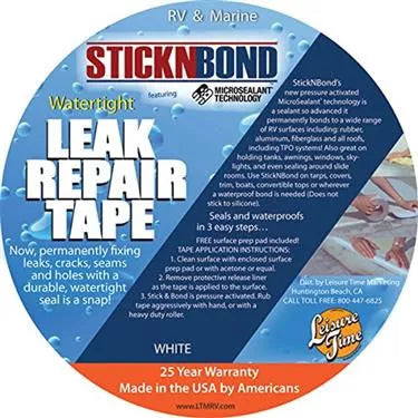 White Hengs Stick n Bond RV Roof Repair Tape Roll - Product Package | United RV Parts