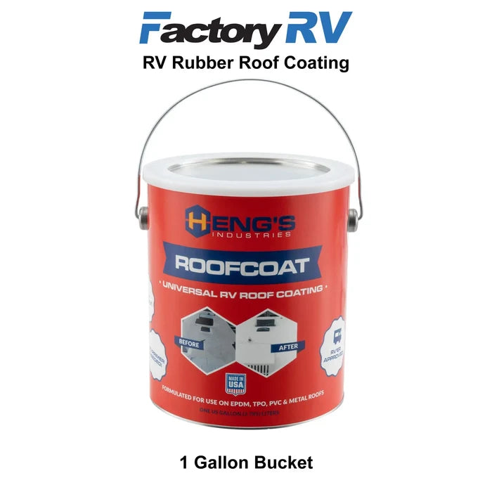Hengs RoofCoat 42128-4 RV Roof Coating 1-Gallon Can with Product Label - 1 Gallon Size | United RV Parts