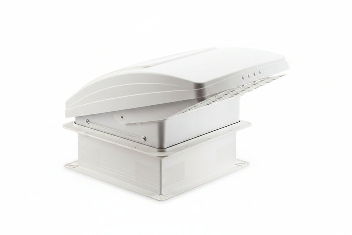 Hengs | Zephyr Ultra Roof Vent With Remote and Rain Sensor | SV1115-G4 | White Lid | Electric Lift | 5 Speed Fan