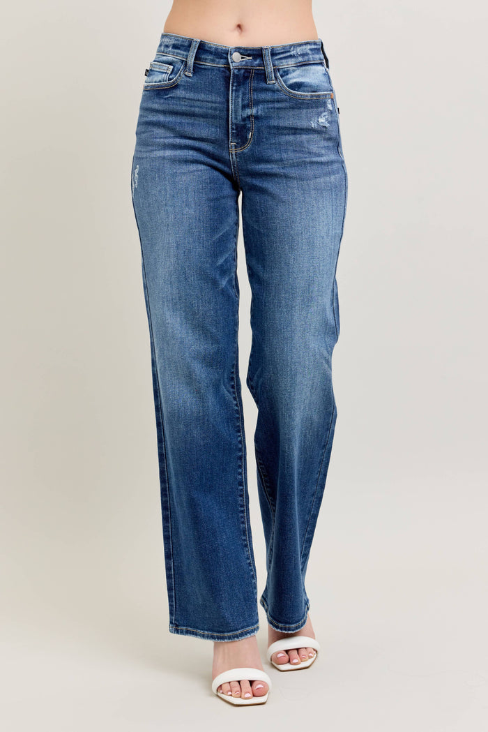 High Waisted 90's Straight Leg: DK / 7(28)