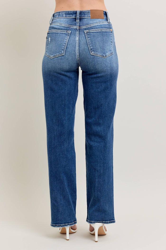 High Waisted 90's Straight Leg: DK / 7(28)