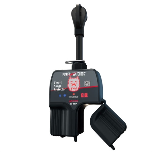 Hughes PWD50W 50 Amp WiFi Surge Protector with Protective Cover - Side Angle | United RV Parts