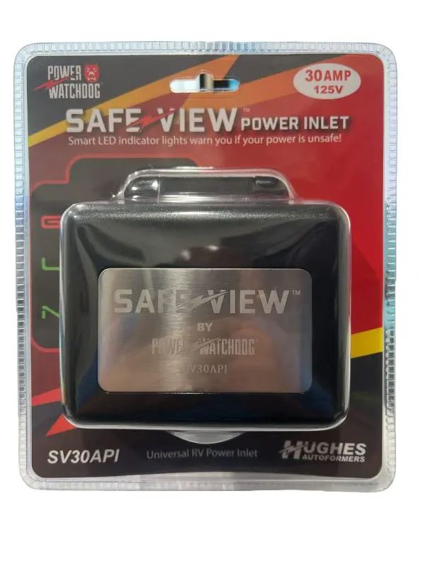 Hughes SafeView Smart RV Power Inlet SV30API 30 Amp - Retail Packaging Front View | United RV Parts