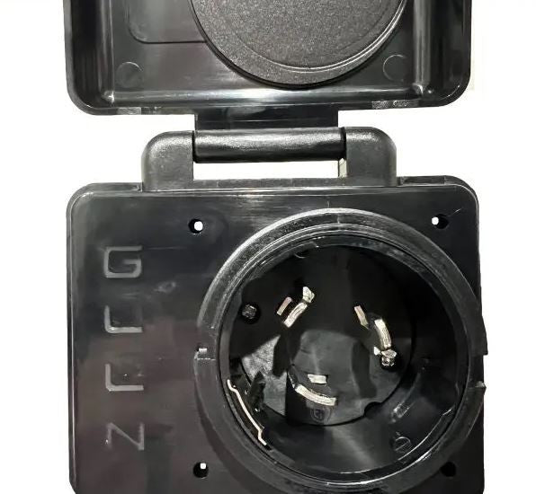 Hughes SafeView Power Inlet Interior - Open Weatherproof Cover Detail | United RV Parts