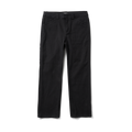 Black denim fabric close-up, showcasing texture and quality, perfect for adventure and travel wear by Roark.