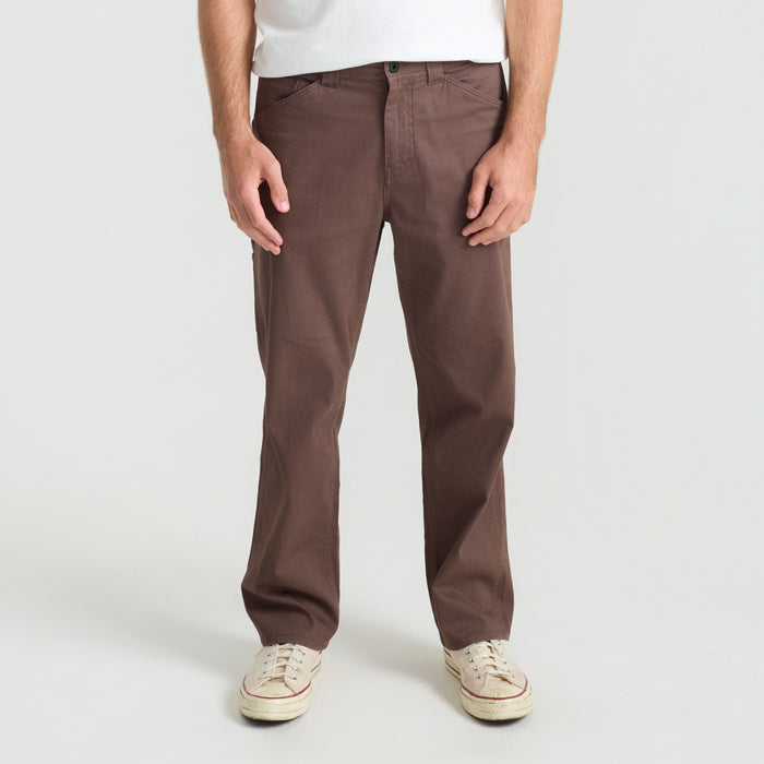 Detail of khaki pants with stylish pocket, perfect for outdoor adventures and travel, by Roark