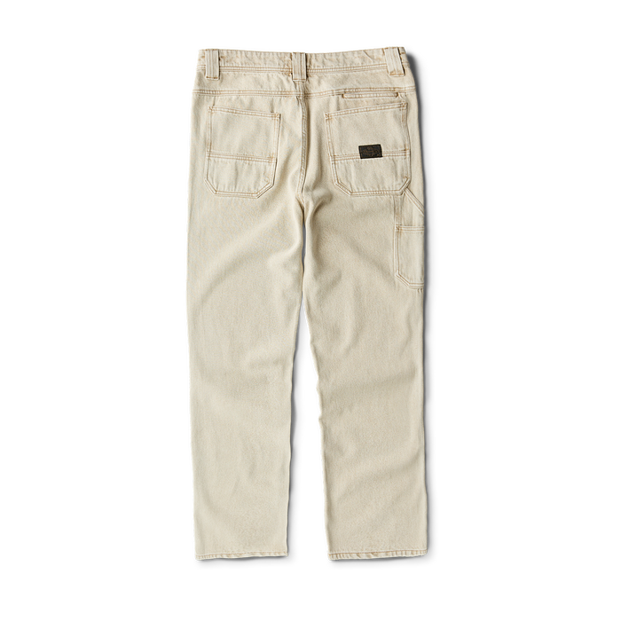 Close-up view of a durable pocket design on adventure-oriented apparel by Roark, showcasing meticulous stitching and fabric quality for outdoor enthusiasts.