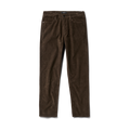 Close-up of a brown denim pocket on a durable adventure-ready garment, perfect for travel and outdoor activities.