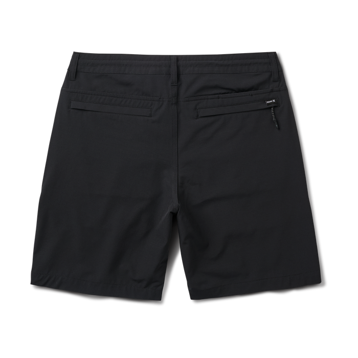 Roark black boardshorts versatile for surfing and outdoor adventures