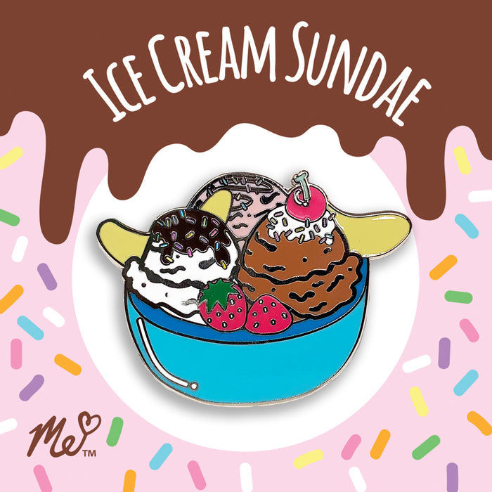 Ice Cream Sundae Hard Enamel Pin