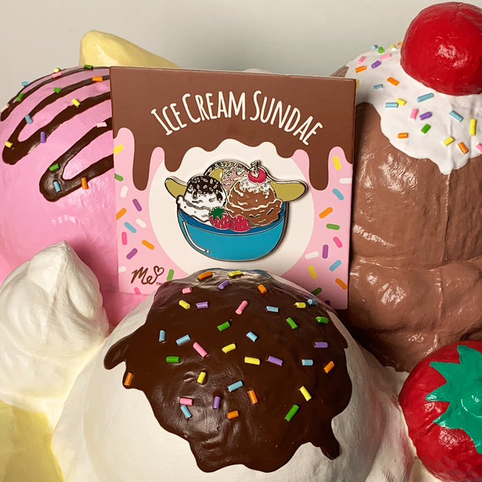 Ice Cream Sundae Hard Enamel Pin