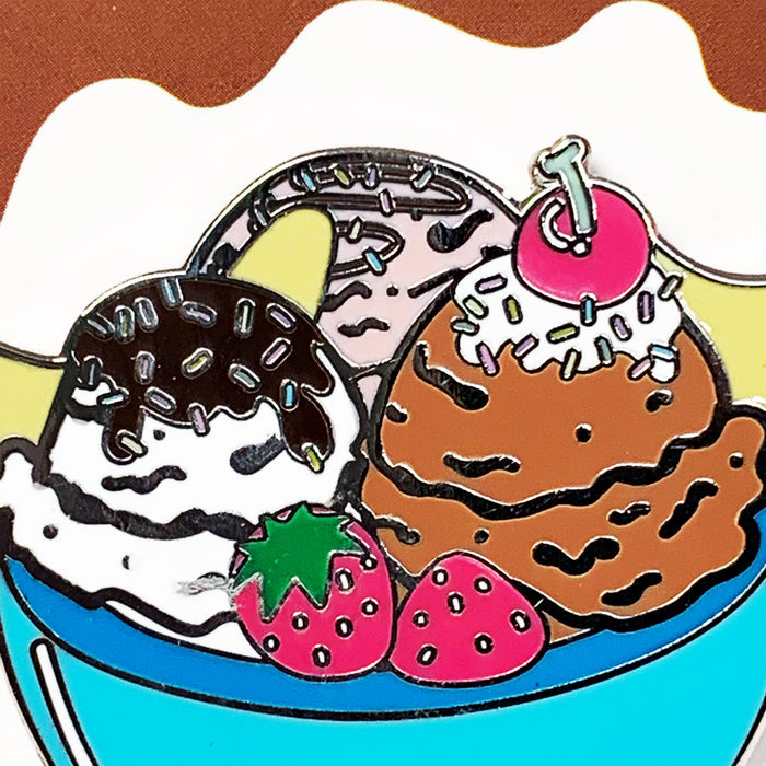 Ice Cream Sundae Hard Enamel Pin