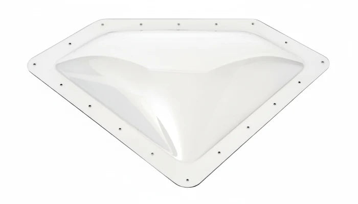 White Polycarbonate Neo-Angle RV Skylight Dome - Angled Top View | United RV Parts