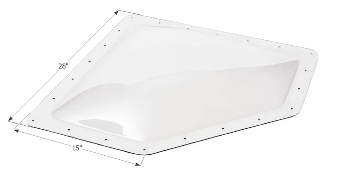 Icon NSL2412C Clear RV Skylight 24x12 with 28" x 15" Dimensions - Angled View | United RV Parts