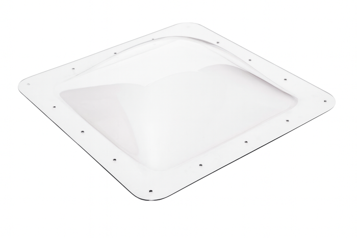 Clear White Polycarbonate RV Skylight 14x14 Bubble Dome - Angled Top View | United RV Parts