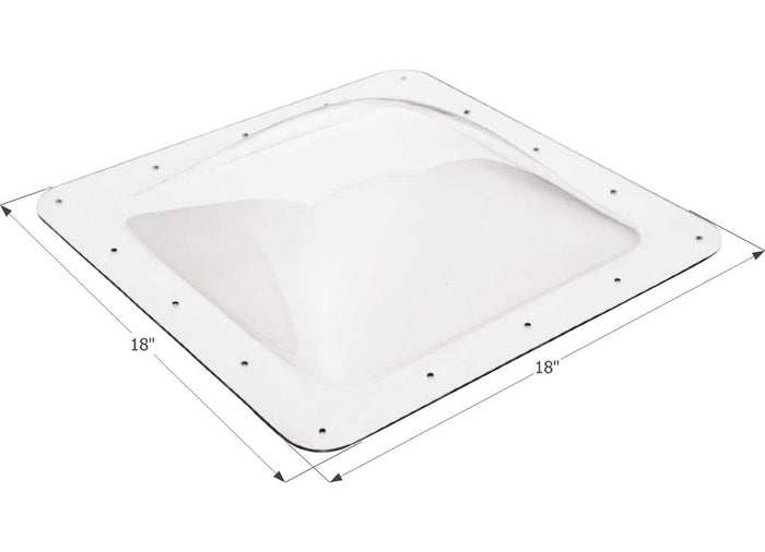 Icon Clear RV Skylight SL1414C 18x18 Outer Dimensions Diagram - Measurement View | United RV Parts
