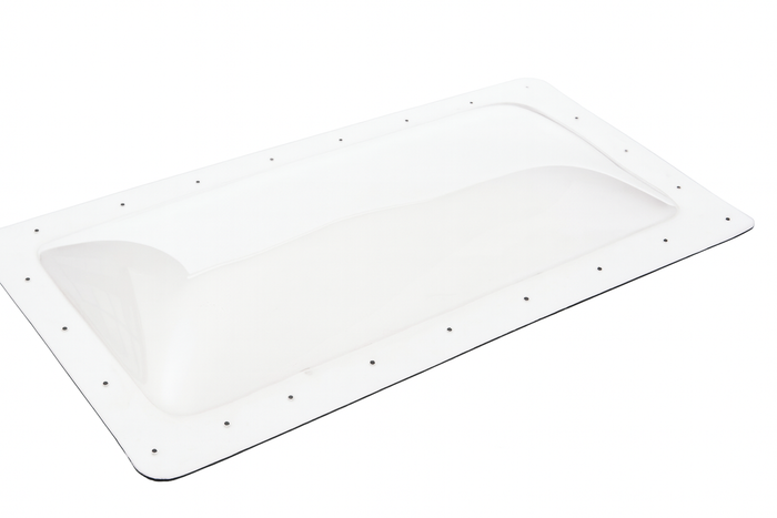 Clear Polycarbonate RV Skylight 14x30 Bubble Dome - Angled Top View | United RV Parts