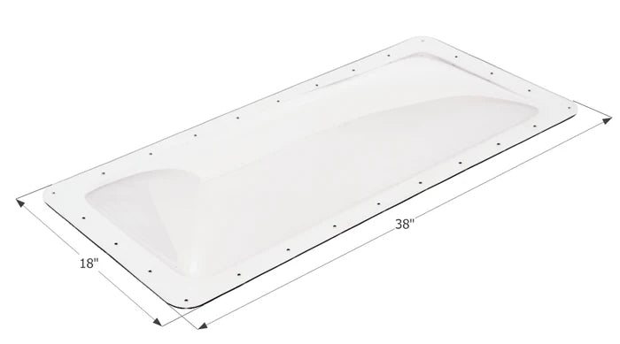 Icon 01850 RV Skylight SL1434C - Dimensional View with Measurements | United RV Parts
