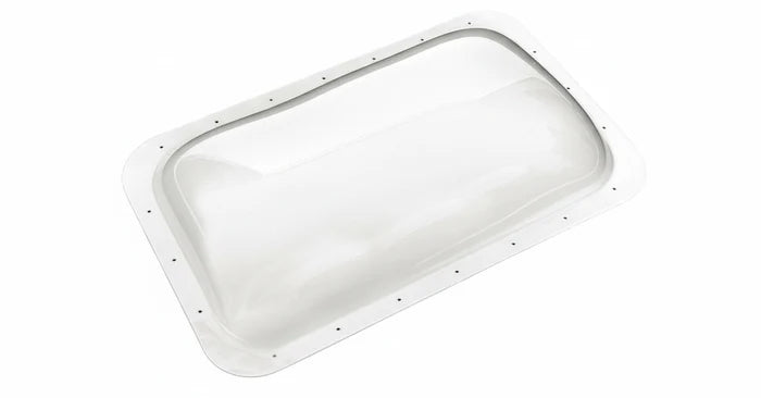Clear Polycarbonate RV Skylight Dome 16x27 5-Inch Bubble - Top Angle View | United RV Parts