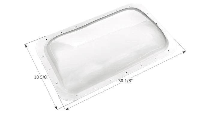 Icon SL1627C RV Skylight Dome with Dimensions 18-5/8 x 30-1/8 - Measurement Diagram | United RV Parts