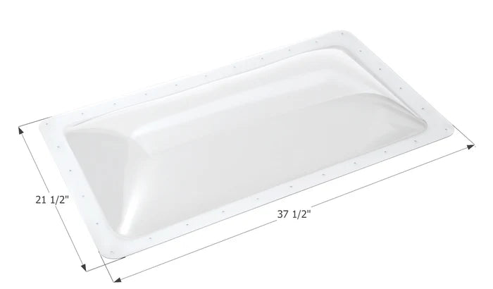 Icon Clear RV Skylight SL1733C with 21.5x37.5 Inch Dimensions - Measurement View | United RV Parts