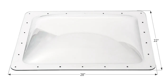 Icon RV Skylight SL1824C Clear Dome with 28x22 Dimensions Diagram | United RV Parts