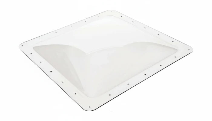 Clear Polycarbonate RV Skylight Dome 22x22 - Angled View | United RV Parts