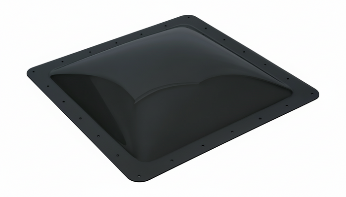 Dark Smoke Polycarbonate RV Skylight Dome 22x22 - Angled View | United RV Parts