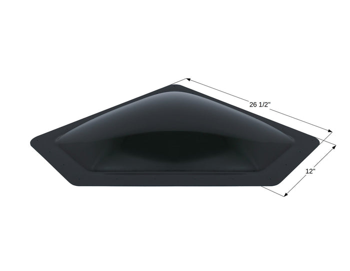 Dark Smoke Icon NSL229DS RV Skylight with 26.5x12 Inch Dimensions - Measurement Diagram | United RV Parts