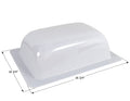 White Polycarbonate RV Skylight High Dome 15283 - 26¾" x 18¾" Dimensions View | United RV Parts