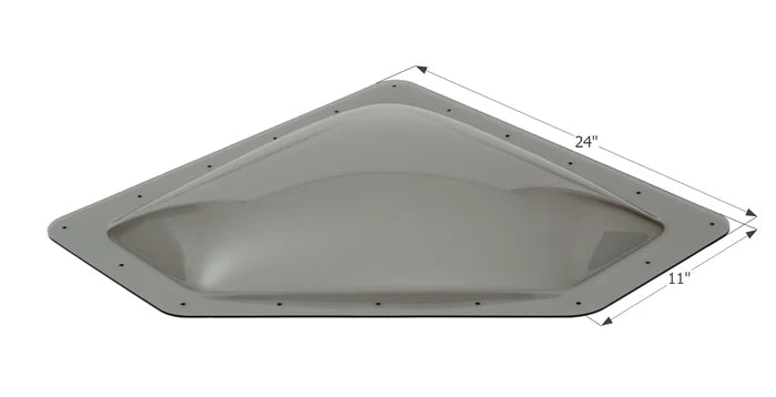 Smoke Polycarbonate Neo-Angle RV Skylight NSL208S with 24x11 Dimensions | United RV Parts