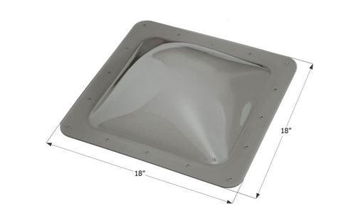 Smoke RV Skylight 14x14 with 18-Inch Outer Dimensions Diagram - Top View | United RV Parts