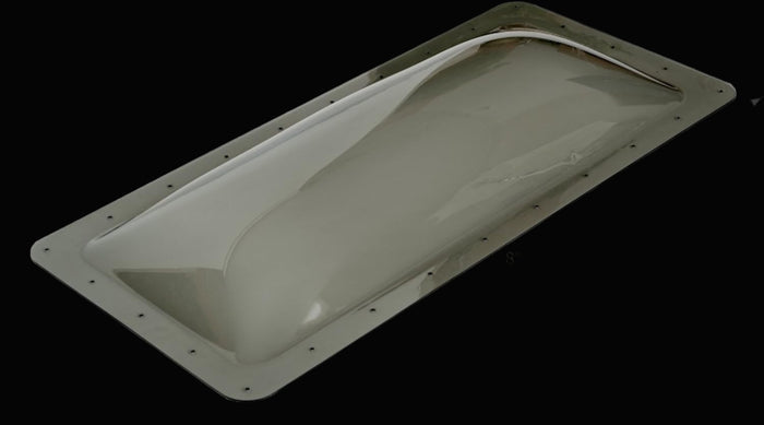 Smoke Polycarbonate RV Skylight Dome 14x34 - Angled View | United RV Parts