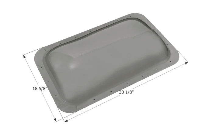 Smoke Gray RV Skylight Dome SL1627S with Dimensions 18-5/8 x 30-1/8 - Measurement Diagram | United RV Parts