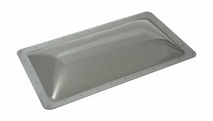 Smoke Polycarbonate RV Skylight Dome 17x33 Bubble - Angled Top View | United RV Parts