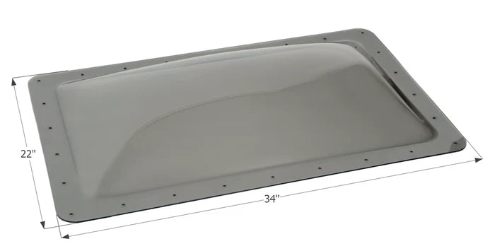 Icon SL1830S Smoke RV Skylight 18x30 with 22x34 Outer Dimensions - Angle View | United RV Parts